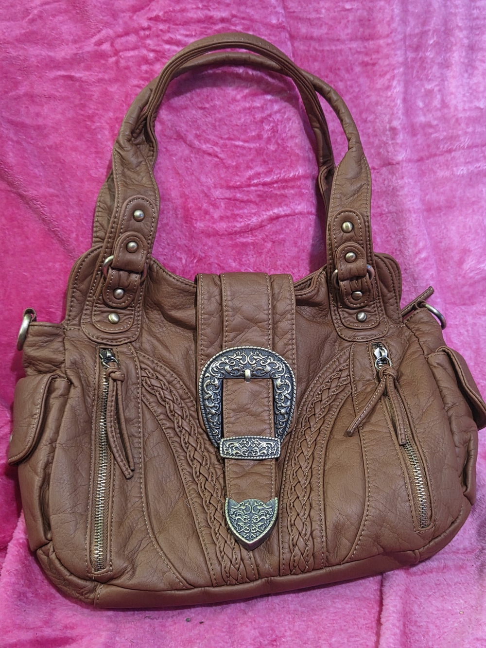 Classic Brown Women's Tote Handbag